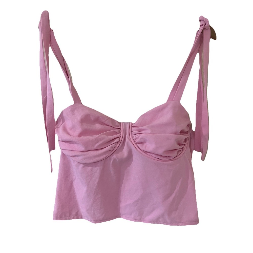 Y2K‎ Kendall & Kylie Babydoll Top Large Pink Romantic Festival Smocked Corset